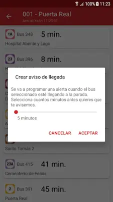 Bus Coruña android App screenshot 1