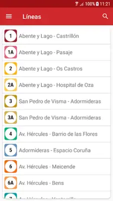 Bus Coruña android App screenshot 5