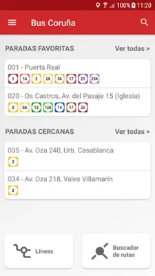 Bus Coruña android App screenshot 7